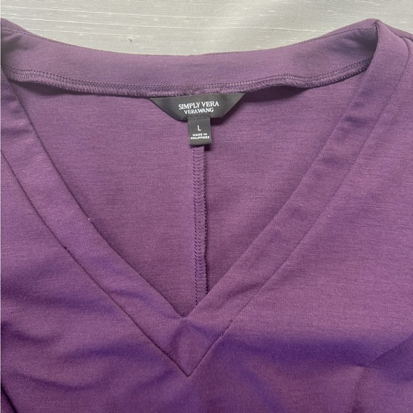 Simply Vera Vera Wang Purple Fit & Flare Dress Size L - Picture 5 of 5